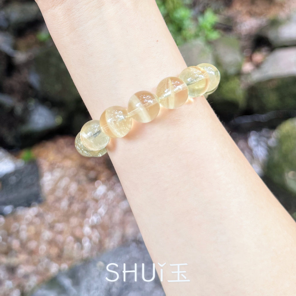シトリン パワーストーン ブレスレット 天然石 レッドヘマトイド 黄水晶 11月誕生石 大玉 19.5mm ギフトBOX付 ハンドメイド オリジナルデザイン 一点もの