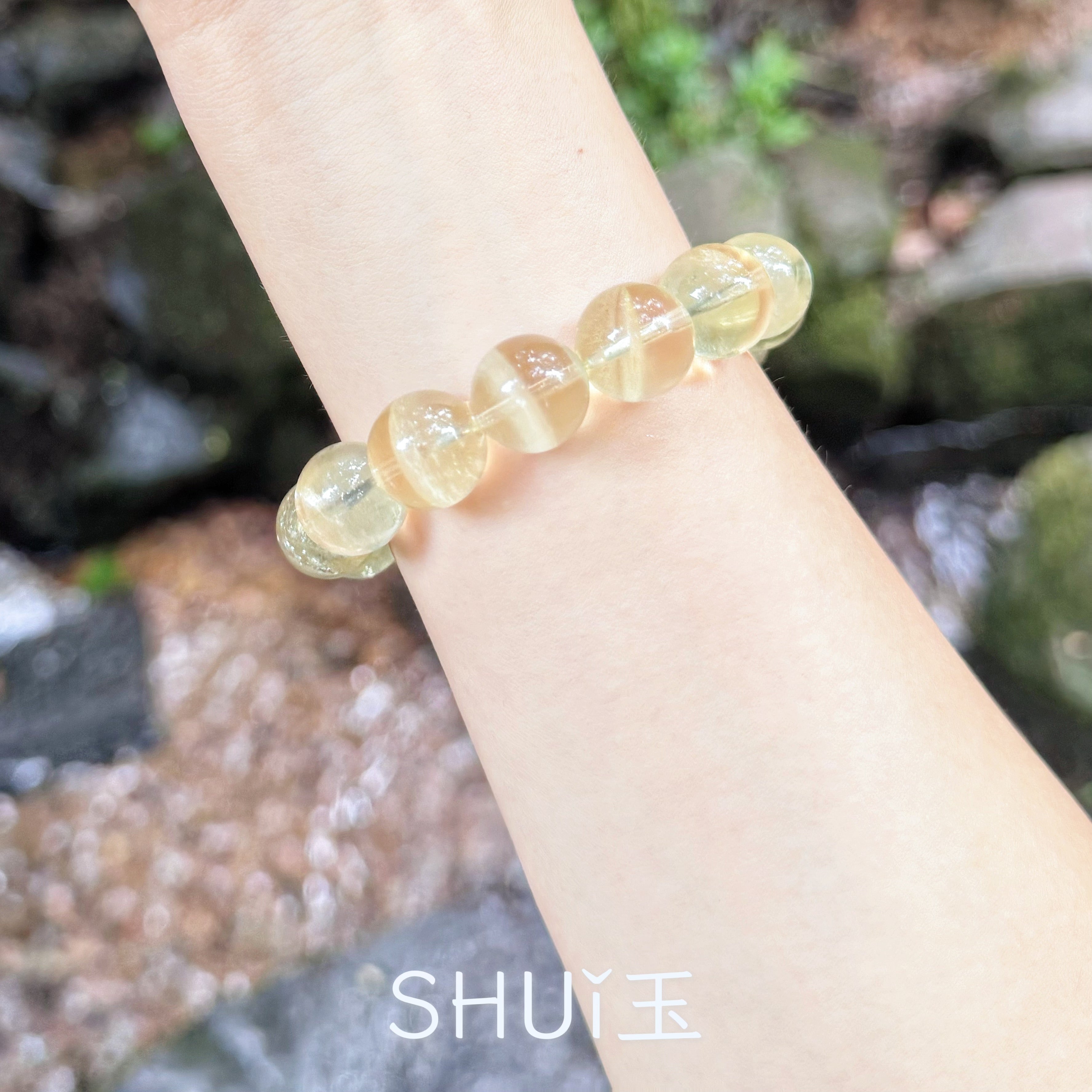 シトリン パワーストーン ブレスレット 天然石 レッドヘマトイド 黄水晶 11月誕生石 大玉 19.5mm ギフトBOX付 ハンドメイド オリジナルデザイン 一点もの